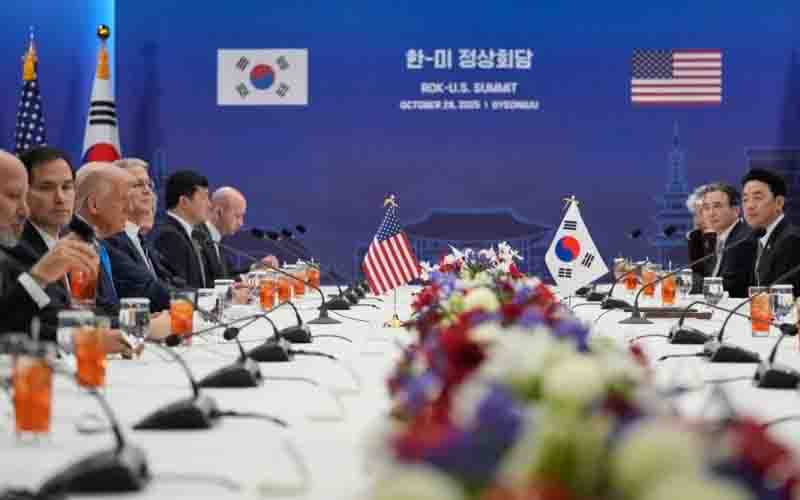 দক্ষিণ কোরিয়ায় ট্রাম্পের মধ্যাহ্নভোজে যুক্তরাষ্ট্রের গরুর মাংস